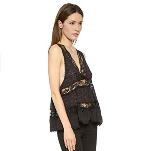 Free People Tops - Intimately Free People Deep V Lace Camisole Top M